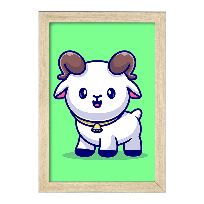 تابلو خندالو مدل حیوانات بامزه بز کد 25422