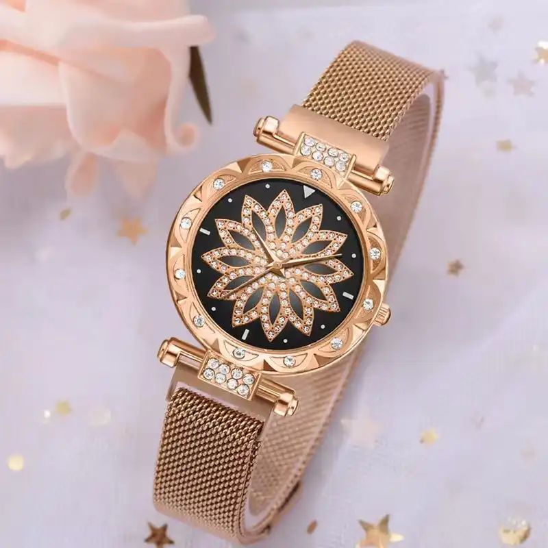 ساعت مچی عقربه ای زنانه مدل چرخشی کد rz2