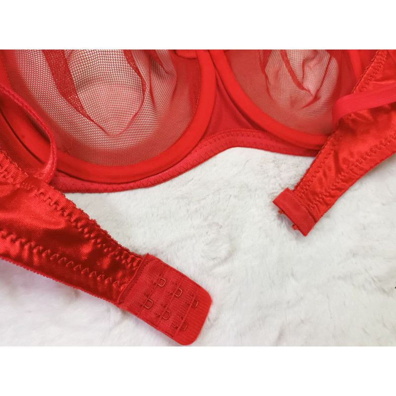 سوتین زنانه مدل بدون دوخت فنردار رنگ قرمز