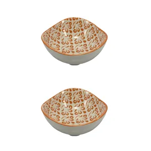 پیاله مدل سه گوش طرح تاج بسته 2عددی