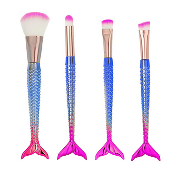 ست برس آرایشی مدل پری دریایی کد DS104 مجموعه 4 عددی