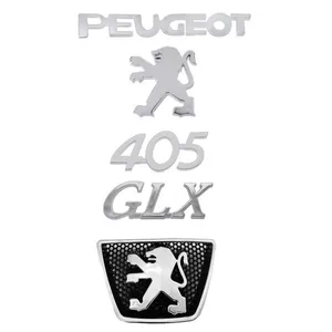 آرم صندوق عقب خودرو قطعه سازان کبیر مدل PUG-405GLXN-3010230 مناسب برای پژو 405 مجموعه 4 عددی به همراه آرم جلو