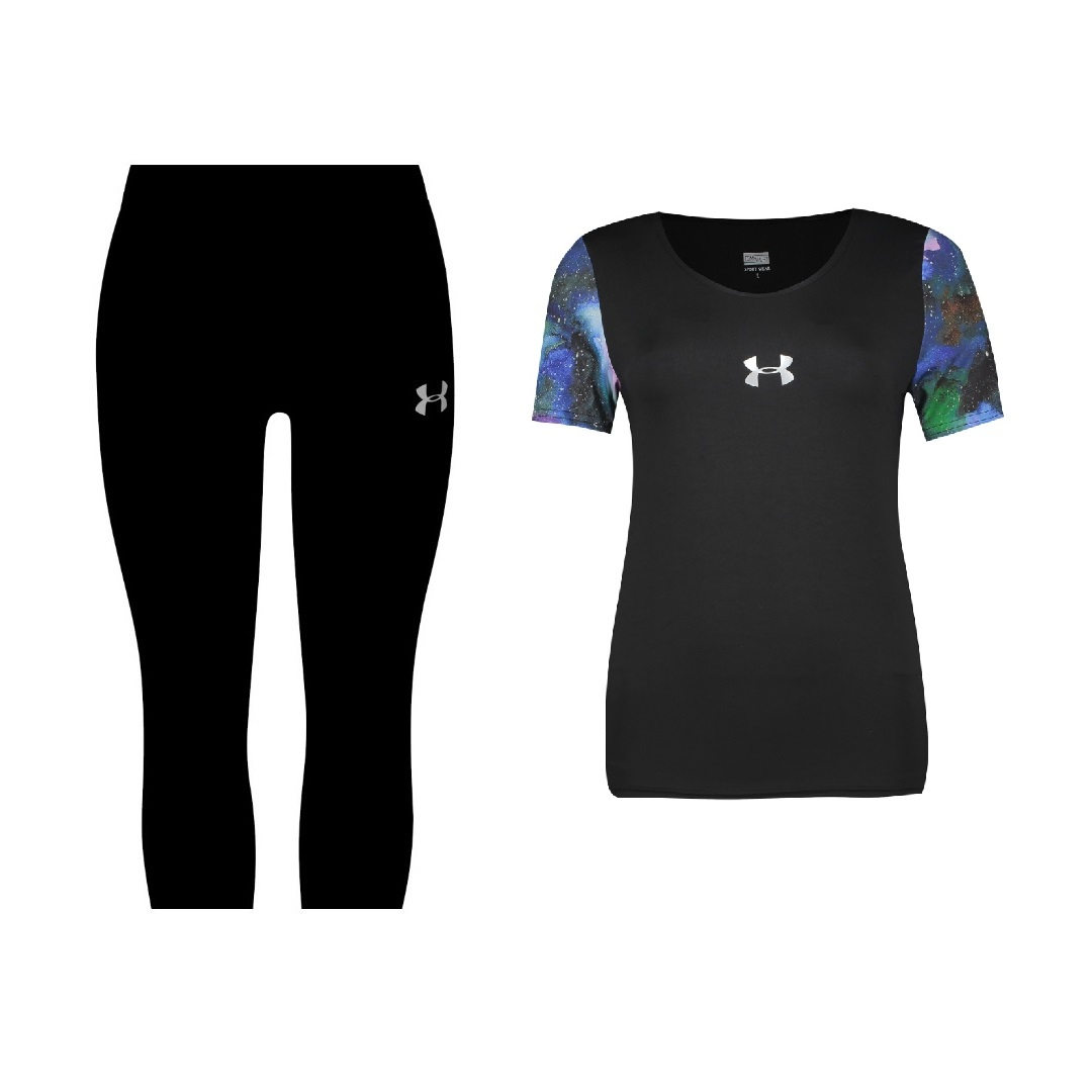 ست تی شرت و شلوارک ورزشی زنانه مدل 31-710102