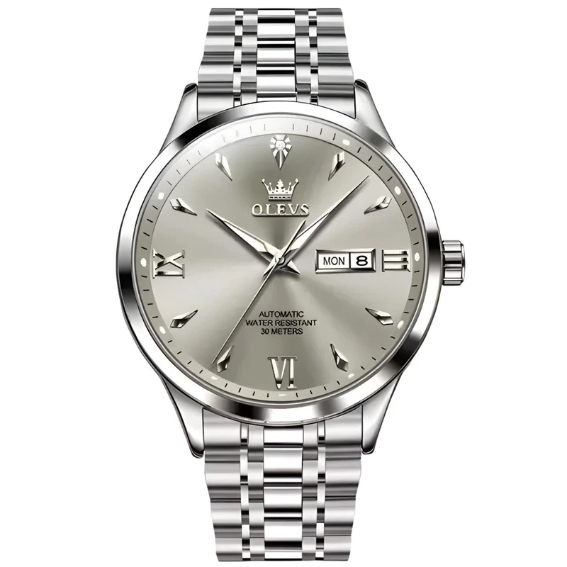 ساعت مچی عقربه‌ای مردانه کوارتز مدل دو تقویم دی دیت کد 02