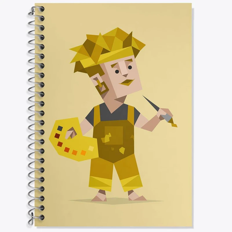 دفتر زبان 50 برگ خندالو مدل سه خط طرح تایپ شخصیتی ماجراجو ISFP کد 7714