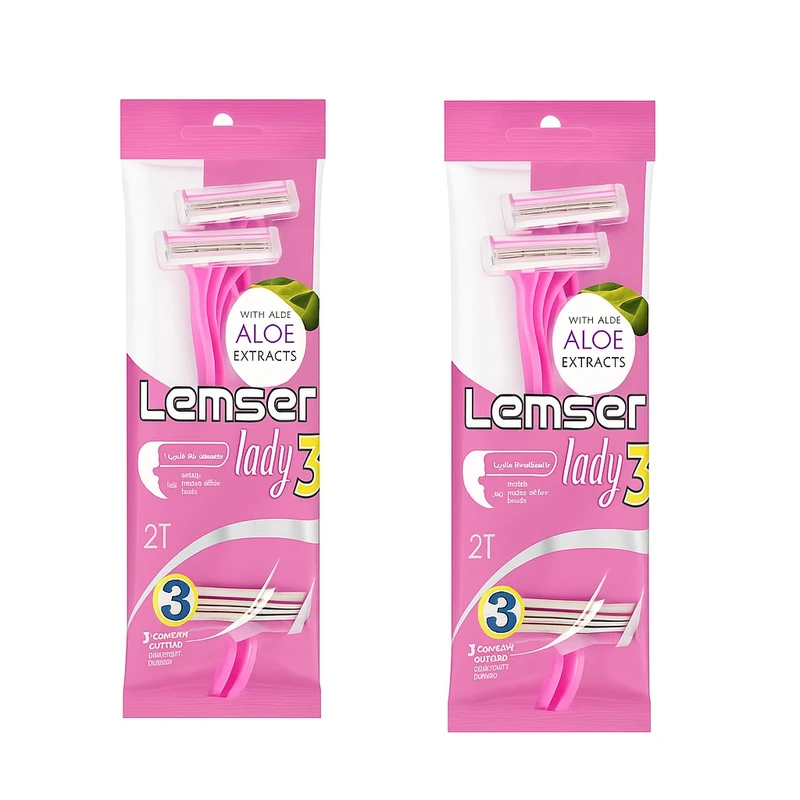 خود تراش لمسر مدل Aloe Extracts دو بسته 2 عددی