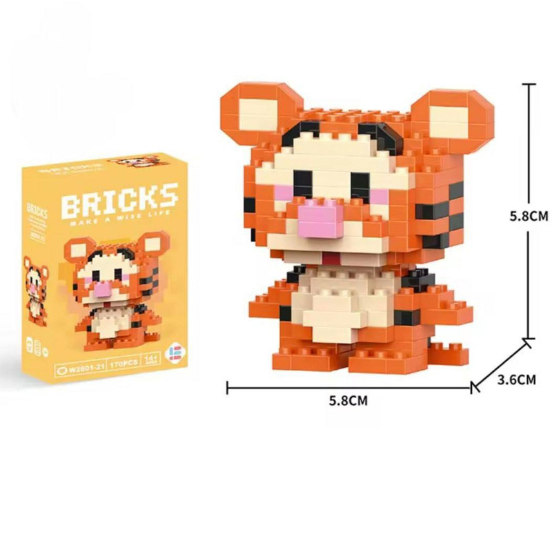 ساختنی بریکس 170 تکه مدل ببر کد 3021