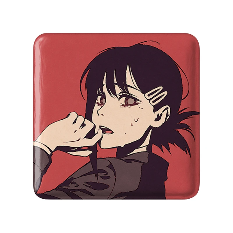 مگنت خندالو طرح کوبنی انیمه مرد اره ای Chainsaw Man  مدل مربعی کد 22360