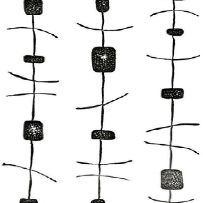 غلتک نقاشی طرح سیم خاردار کد MK15-09 سایز 6 اینچ