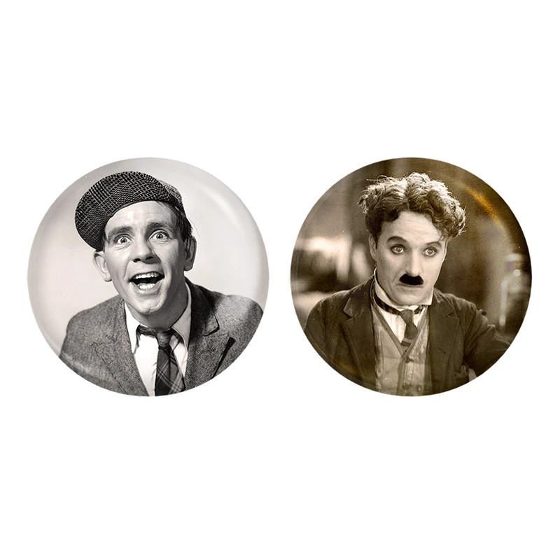 مگنت خندالو طرح نورمن ویزدوم و چارلی چاپلین کد 1005910051 مجموعه 2 عددی