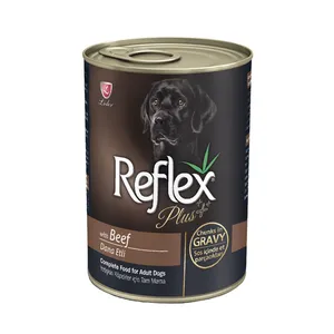  کنسرو غذا سگ رفلکس مدل Beef chunks in gravy وزن 400 گرم 