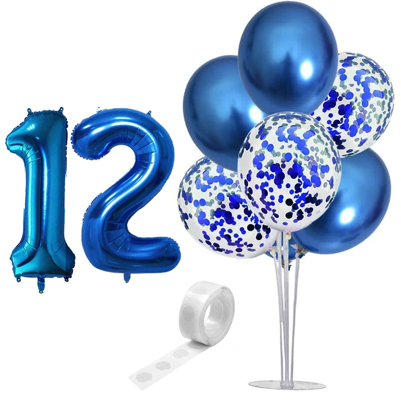 بادکنک آرایی مسترتم طرح کروم شیشه ای پولک دار کد 12 بسته 10 عددی