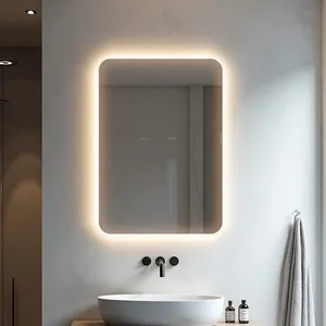 آینه سرویس‌ بهداشتی مدل بک لایت مستطیل سایز 60×80 سانتی متر