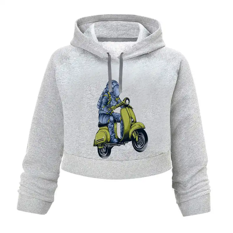 هودی کراپ زنانه مدل فضایی کد K111 T