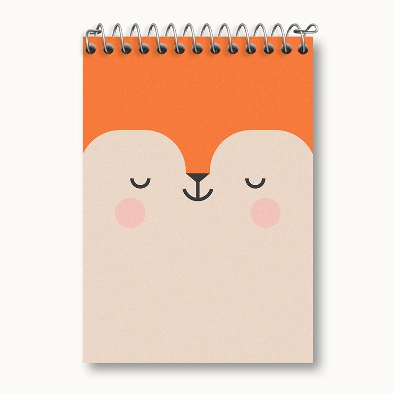 دفتر یادداشت 50 برگ خندالو مدل روباه کیوت کد N1523