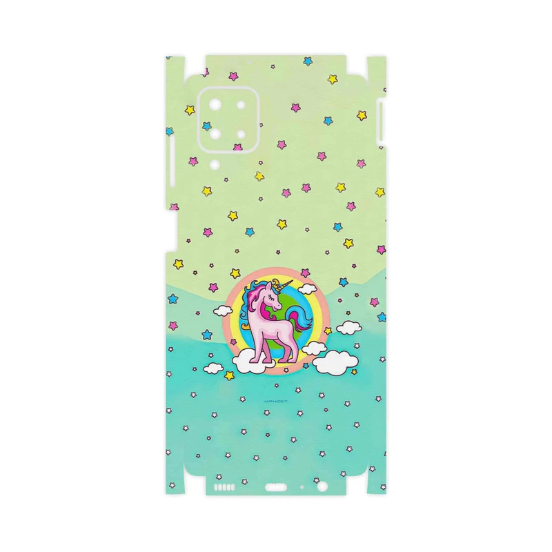 برچسب پوششی ماهوت مدل Rainbow unicorn adventure-FullSkin مناسب برای گوشی موبایل سامسونگ Galaxy F12