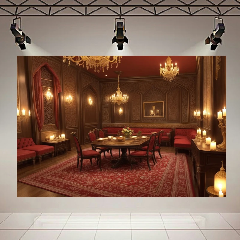 تابلو بوم طرح مخمل میز شام مدل رسمی کد AR303390