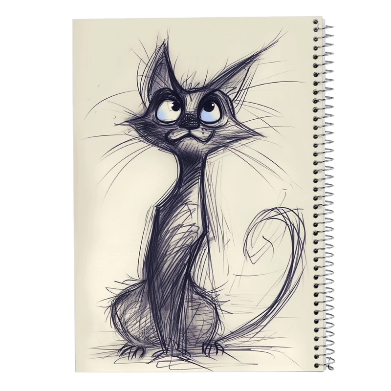 دفتر مشق 100 برگ مدوپد مدل گربه کد DF14729