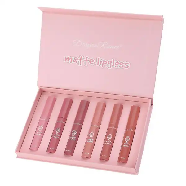 رژ لب مایع دراگون رانی مدل ROSA شماره A مجموعه 6 عددی