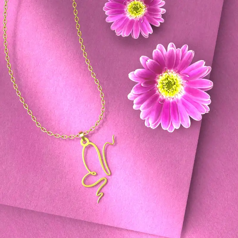 گردنبند طلا 18 عیار زنانه مدوپد کد CA10924