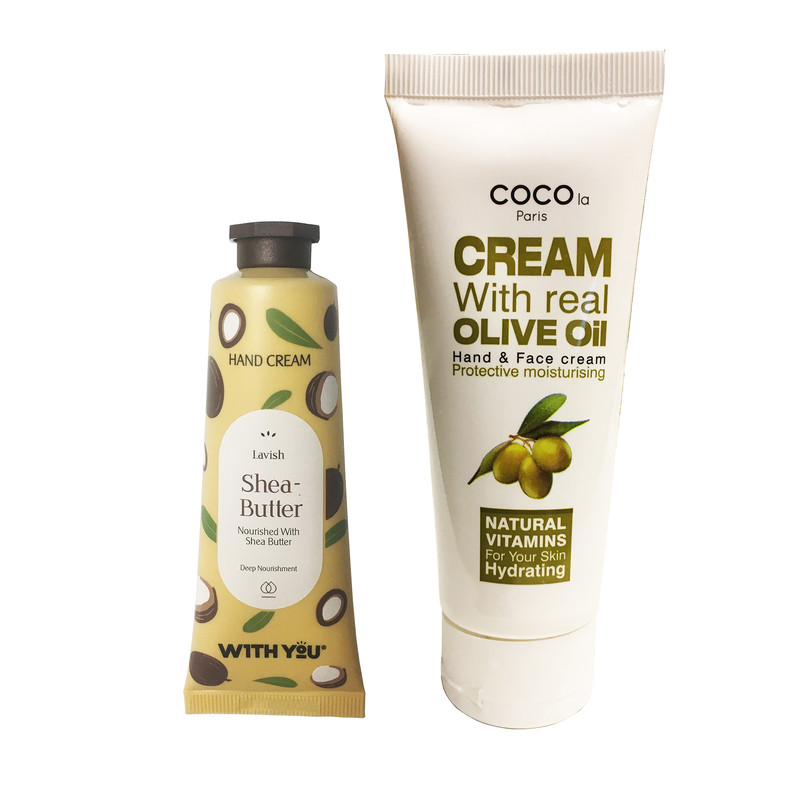 کرم مرطوب کننده ویت یو مدل Shea Butter حجم 50 میلی لیتر به همراه کرم مرطوب کننده کوکولا پاریس مدل روغن زیتون حجم 75 میلی لیتر