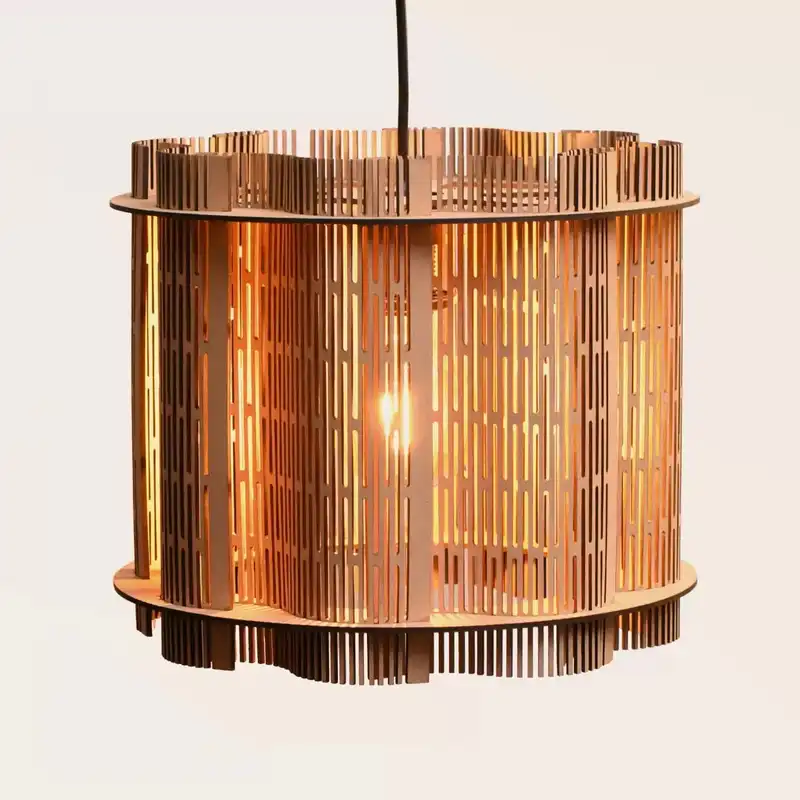 لوستر مدل چراغ آویز چوبی کد L10