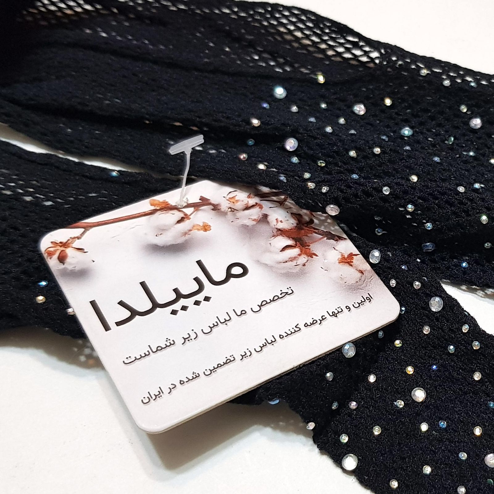 جوراب شلواری زنانه ماییلدا مدل نگین دار فاق باز کد 4770 - - 6