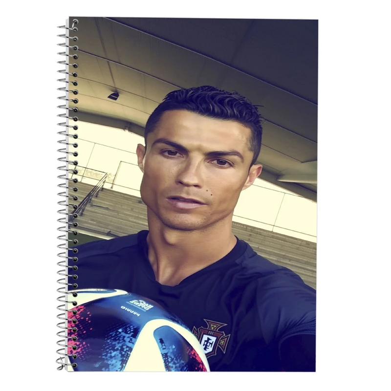 دفتر زبان 50 برگ مدوپد مدل دو خط طرح رونالدو ronaldo کد DF13490