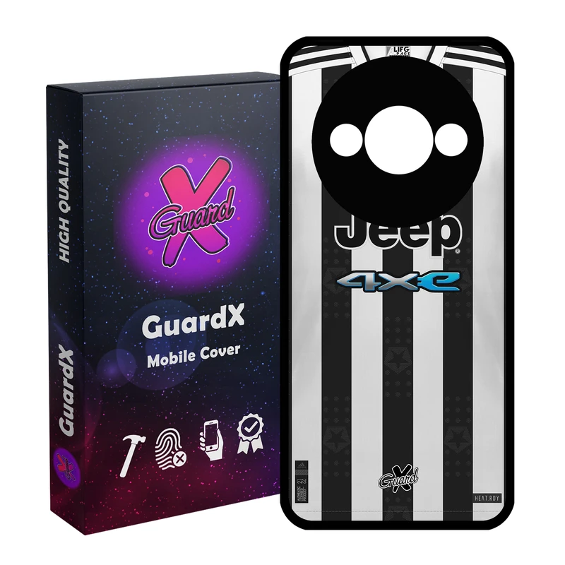 کاور گارد ایکس طرح یوونتوس مدل Glass10357 مناسب برای گوشی موبایل شیائومی Redmi A3 4G/ A3X 4G/ Poco C61