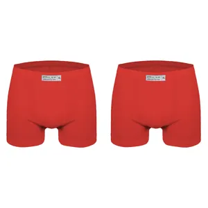 شورت پسرانه برهان تن پوش مدل پادار 2-04 رنگ قرمز بسته 2 عددی