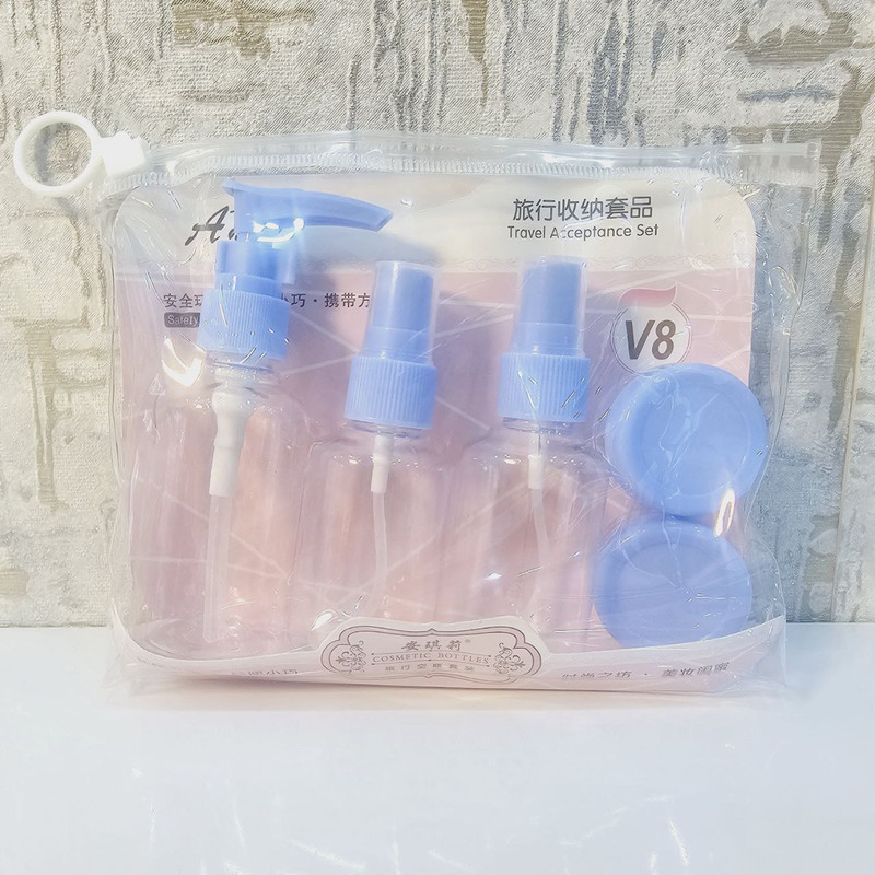 بطری و محفظه نگهداری کرم مدل مسافرتی بسته 5 عددی