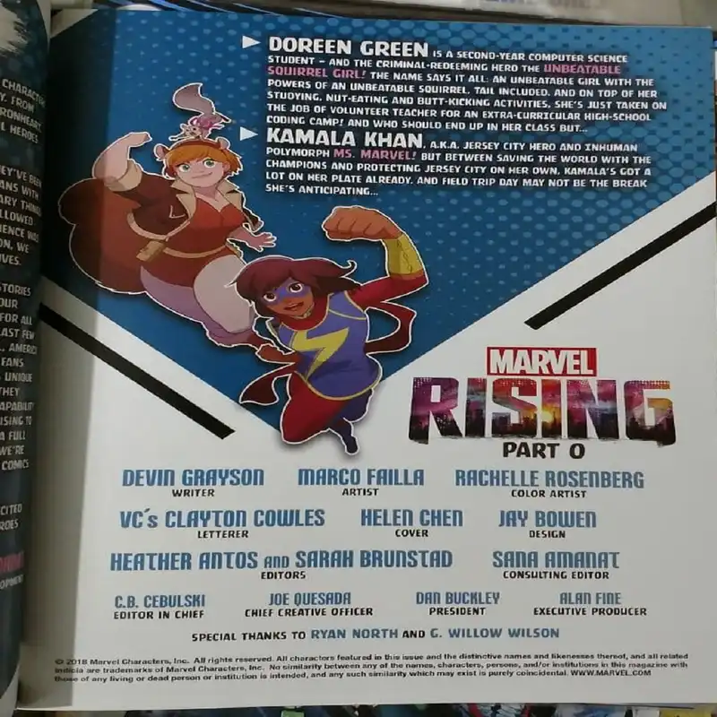 مجله MARVEL RISING 1 دسامبر 2018