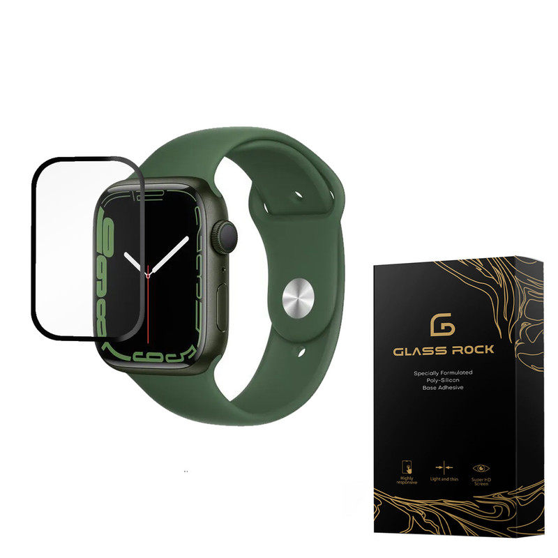محافظ صفحه نمایش گلس راک مدل PMR مناسب برای اپل واچ Watch Series 7 / A2475 / A2476 / A2477 45mm