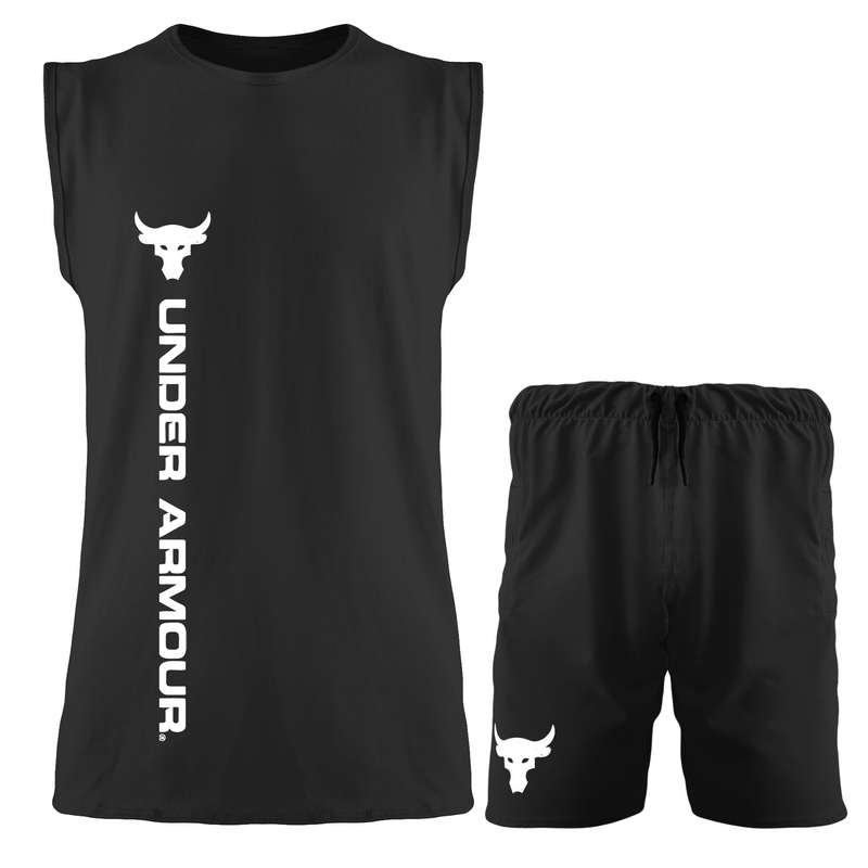 ست تاپ و شلوارک مردانه مدل 140136323 رنگ مشکی