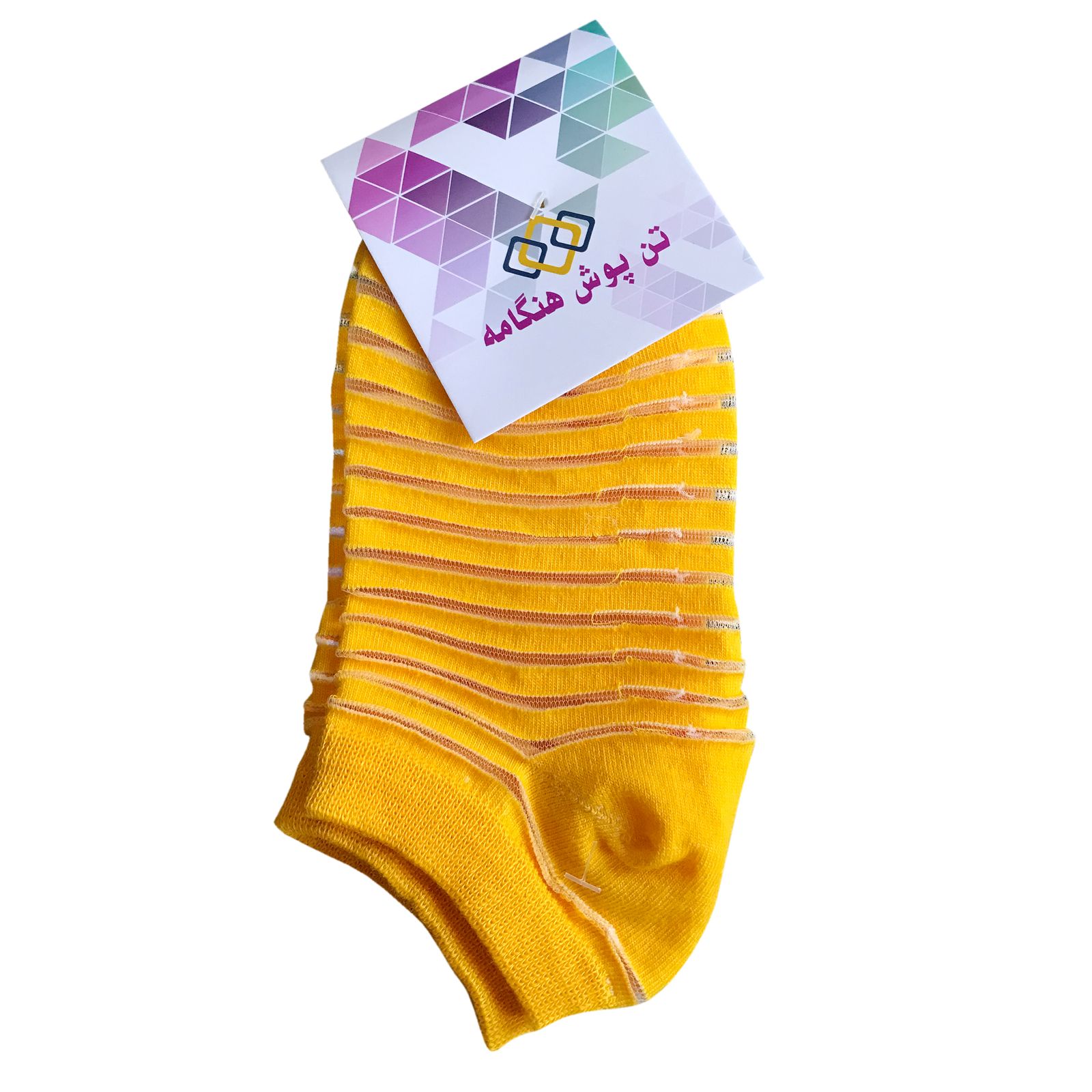 جوراب زنانه تن پوش هنگامه مدل راه راه شیشه ای کد Z-001 -  - 2