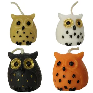 شمع دست ساز مدل جغد بسته 4 عددی