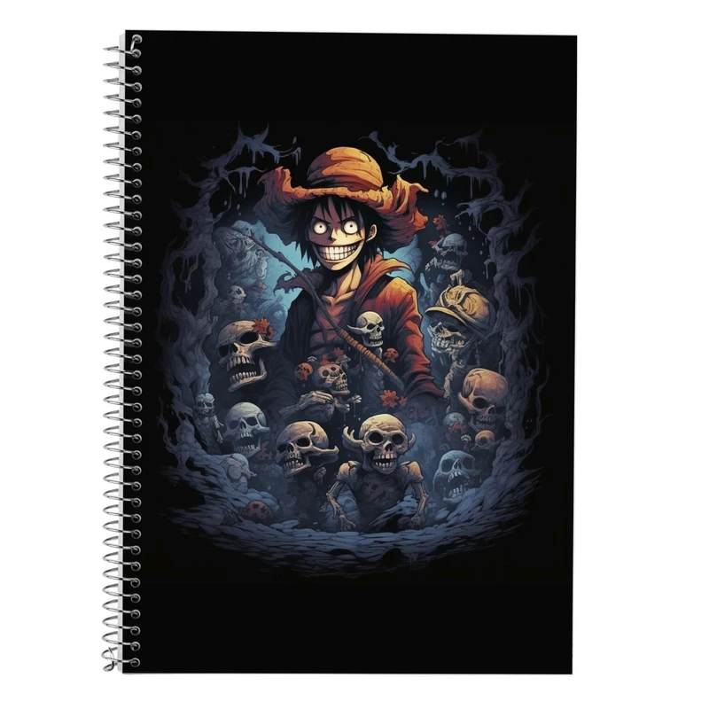 دفتر زبان 50 برگ مدوپد مدل دوخط طرح وان پیس One Piece کد DF10720
