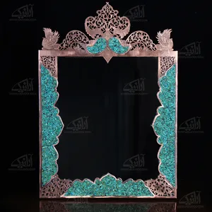 آینه فیروزه کوب‏  ‏‏رنگ ‏مسی‏ طرح ‏مشبک‏ مدل 1509900002
