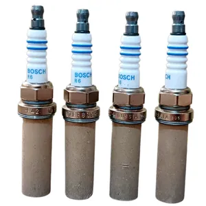 شمع خودرو بوش مدل تک پلاتین پایه بلند کد Russia FR8SC +42 بسته 4 عددی