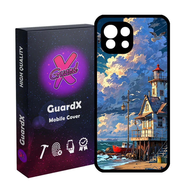 کاور گارد ایکس طرح ساحل دریا مدل Glass10773 مناسب برای گوشی موبایل شیائومی  Mi 11 Lite