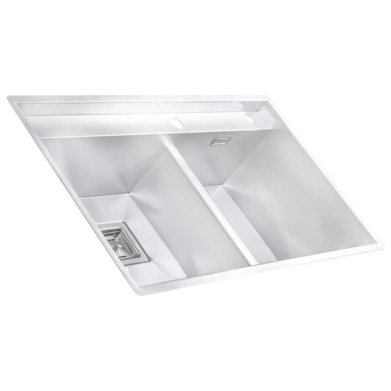 سینک ظرفشویی استیل توکار دو لگنه درسا لوازم خانگی آشپزخانه مدل DS 3804-90 سینک ظرفشویی استیل توکار دو لگنه درسا لوازم خانگی آشپزخانه مدل DS 3804-90