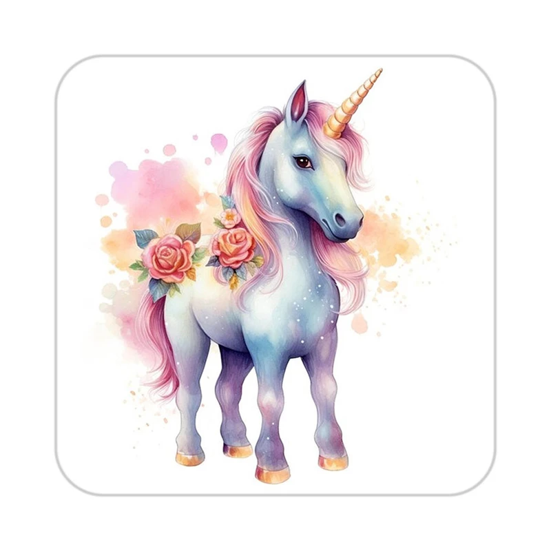 زیر لیوانی کاکتی طرح اسب تک شاخ و یونیکورن مدل mp32946