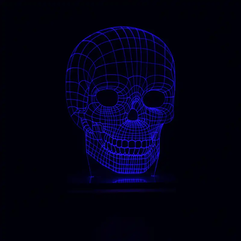 چراغ خواب طرح اسکلت جمجمه مدل کلید دار