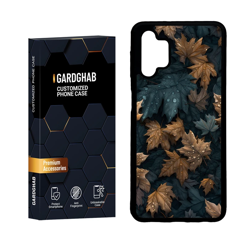 کاور گارد قاب مدل دور ژله ای برگ مناسب برای گوشی موبایل سامسونگ Galaxy A32 5G / M32 5G