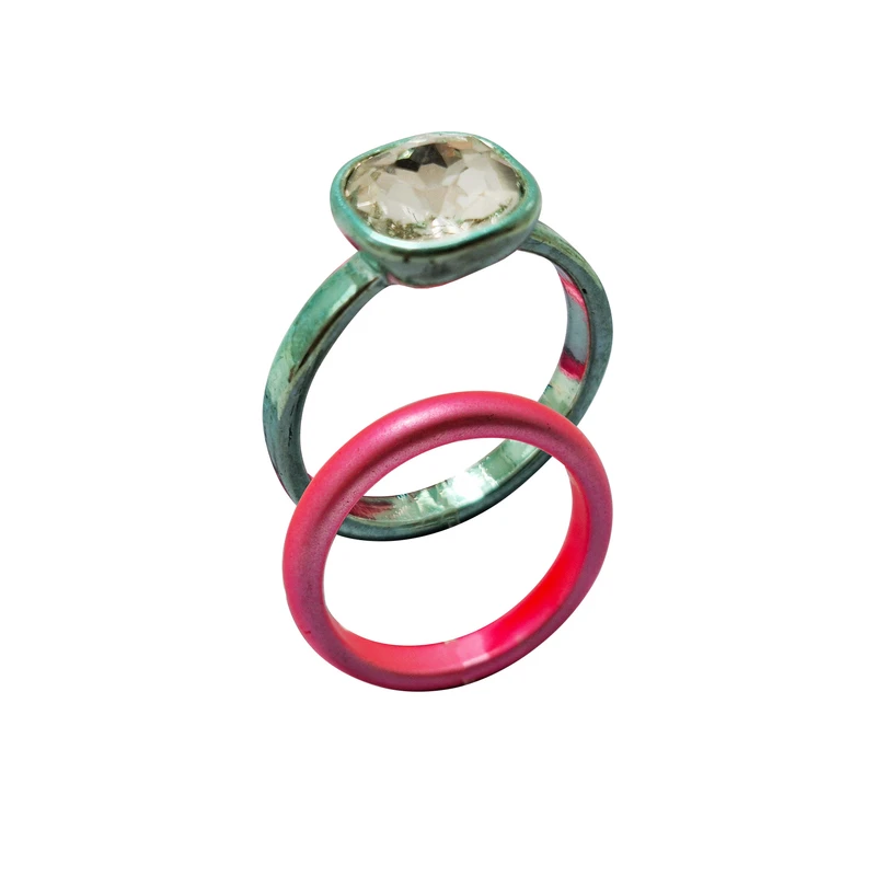 انگشتر زنانه سیکس مدل SS0059 مجموعه 2 عددی