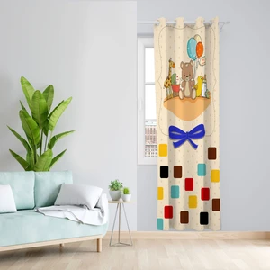 پرده مدل اتاق کودک مخمل پانچی کد 4148 سایز 140x200 سانتی متر
