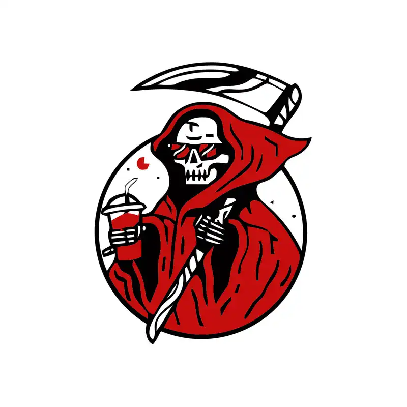 برچسب لپ تاپ طرح مرگ خفن کد 1848