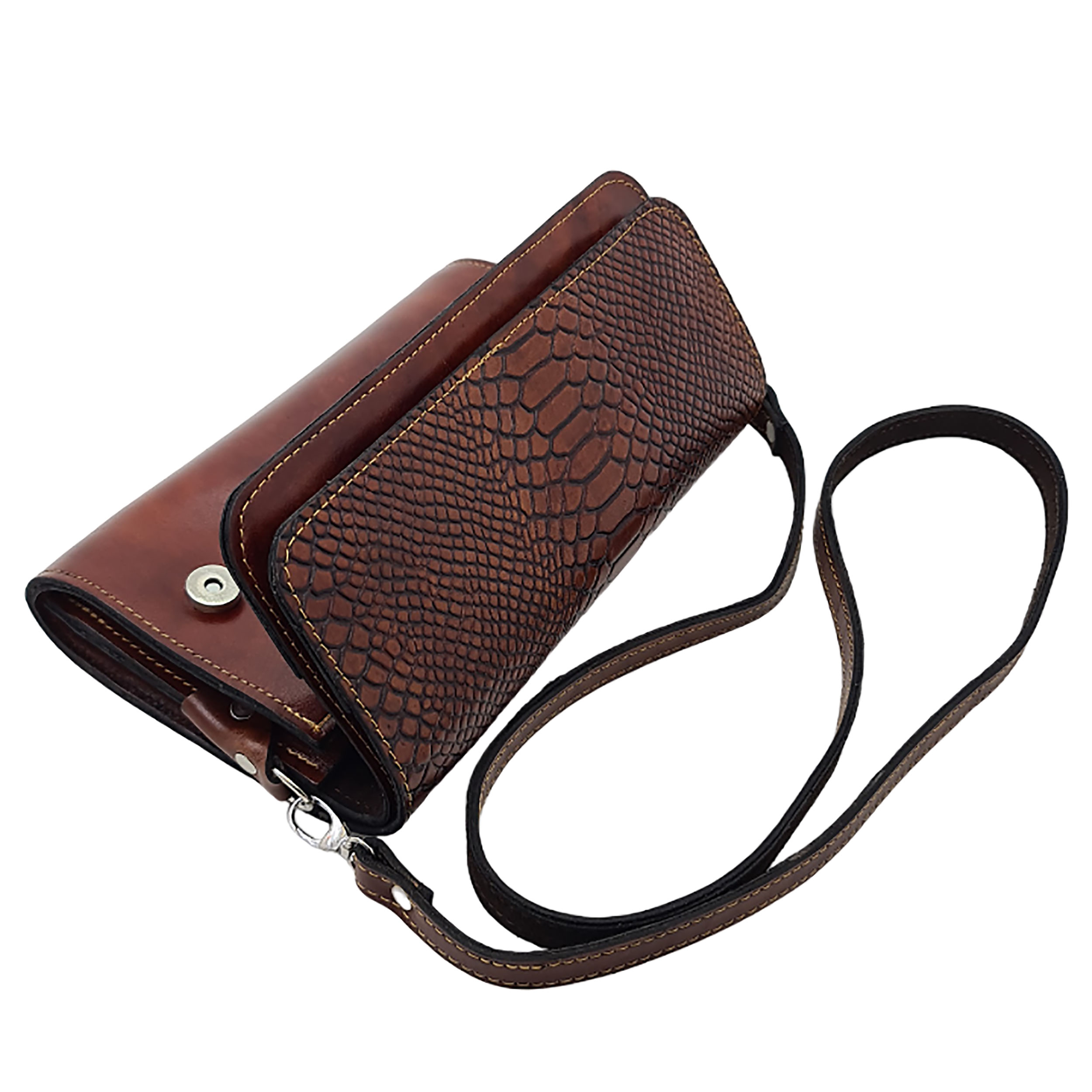 کیف دوشی زنانه مدل کاترین چرم طبیعی گاوی کد S_288