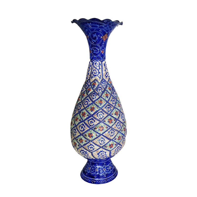 گلدان میناکاری مسی کد g25