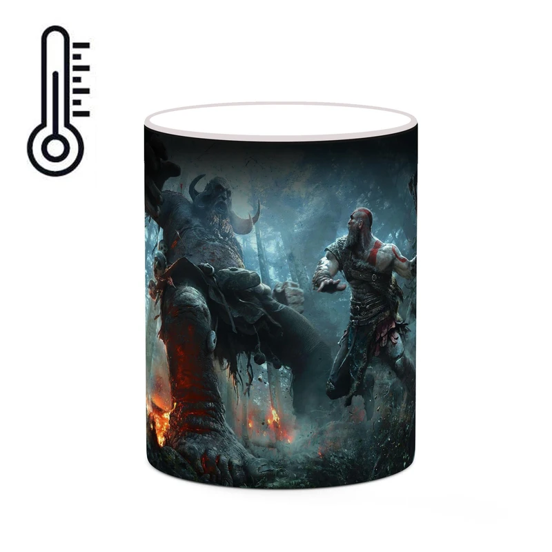 ماگ حرارتی کاکتی طرح گاد آف وار God Of War مدل mgh40829